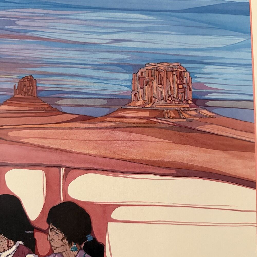 Amado Pena Art Print Poster Lot 34x24” 1990 1991 Indian Market Walk America - Picture 11 of 16